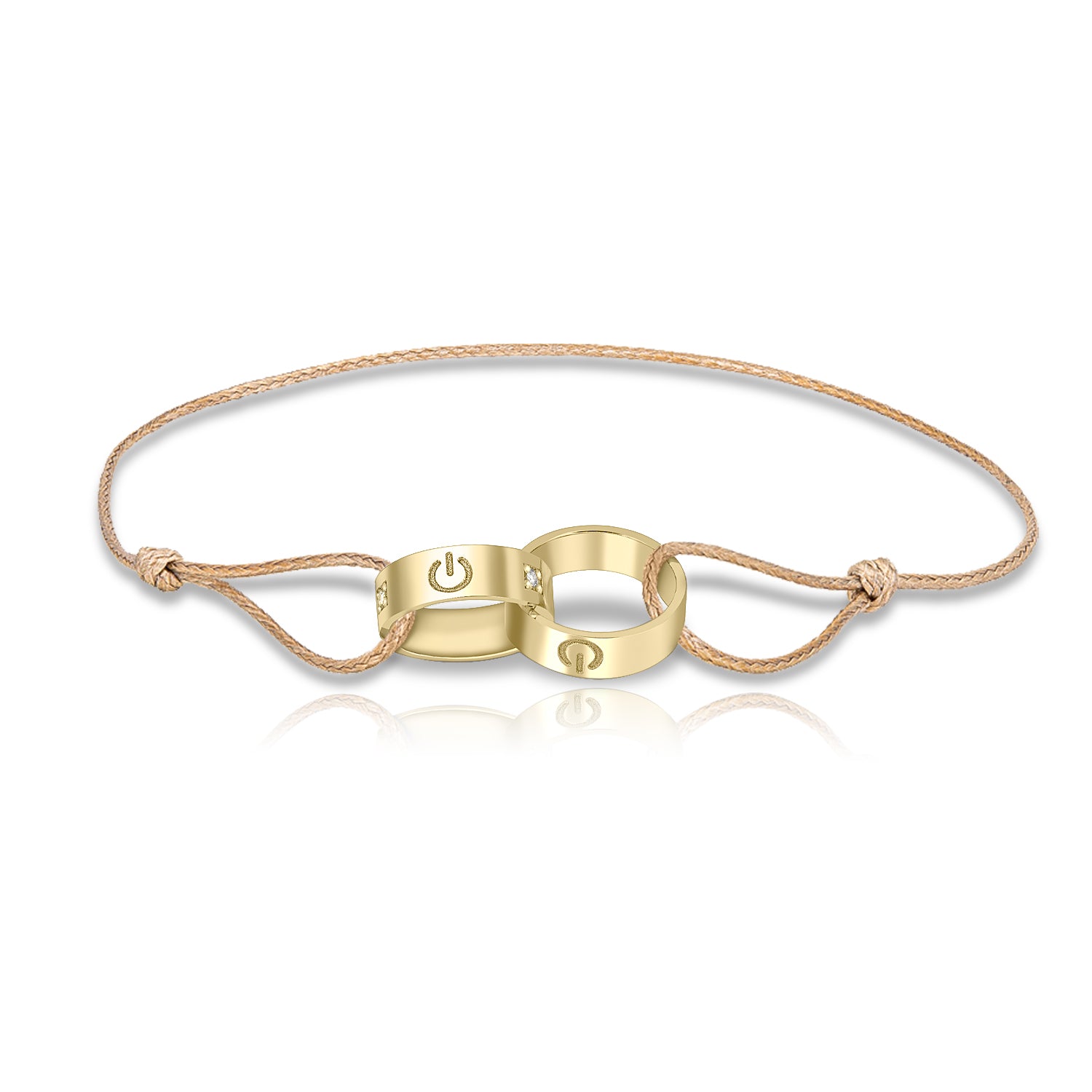 Power ON W - Double Cord Bracelet